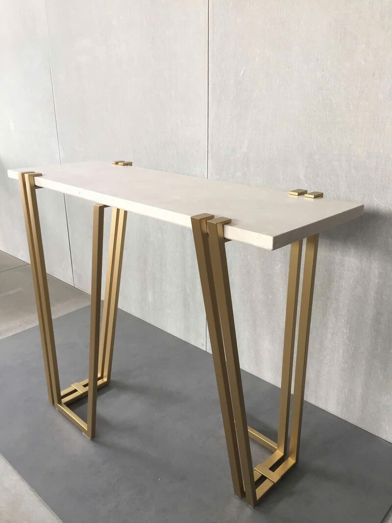Khung chân kệ console inox mạ PVD - ảnh 4